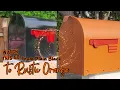 Rustic Orange Mailbox Transformation Custom Painted Mailbox