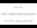 Numbers 0 to hotillion but its array notation