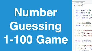 Number Guessing 1-100 Game Built Step-By-Step For Beginners C Programming Example