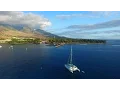 Aerial Views of Lahaina Town in west Maui Hawaii
