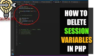 HOW TO DELETE SESSION VARIABLES PHP SESSION VARIABLES