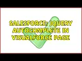 Salesforce Jquery AutoComplete in Visualforce Page 2 Solutions