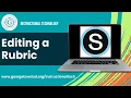 Editing a Rubric