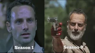 transformation of rick grimes l season 1 to season 9