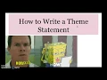 How to Write a Theme Statement