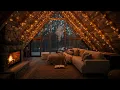 Warm Embrace of Calm 🔥 1 Hours Deep Sleep Fireplace Jazz Piano