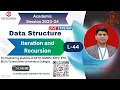 DSUC44 Recursion Implementation using Stack in Data Structure Direct and Indirect recursion