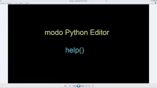 The HELP Function in the Python Editor