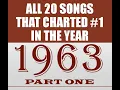 Lagu 𝐀𝐥𝐥 𝟐𝟎 𝐒𝐨𝐧𝐠𝐬 𝐓𝐡𝐚𝐭 𝐂𝐡𝐚𝐫𝐭𝐞𝐝 #𝟏 𝐢𝐧 𝟏𝟗𝟔𝟑 - 𝐏𝐚𝐫𝐭 𝐎𝐧𝐞 - see listing in contents - stereo \u0026 stereo mixes