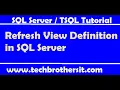 Refresh View Definition in SQL Server - SQL Server Tutorial