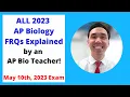 2023 AP Biology FRQ Exam - Full Explanations by AP Teacher