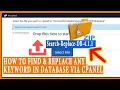 How to find and replace any keyword in your database via cPanel