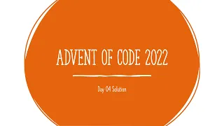 Advent of Code 2022 - Day 04