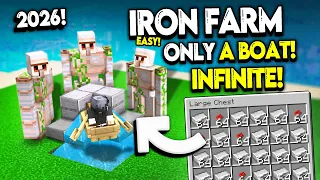 1 200 In 5 Minute BEST IRON Farm in Minecraft 1 2