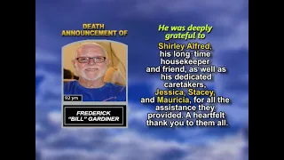 Frederick Bill Gardiner Medium Obituary