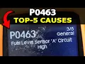 How To Fix P0463 Engine Code Fuel Level Sensor A Circuit High Input