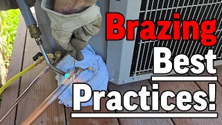 Brazing Air Conditioner Tubing Step By Step, Flowing Nitrogen, Pressure Testing for Leaks!