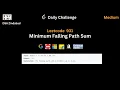 Leetcode 931 Minimum Falling Path Sum Daily Challenge Google Amazon Flipkart Oyo