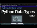 Python Data Types Part 2 Built-in Data Types Python for Beginners Python Programming