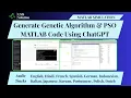 Generate Genetic Algorithm PSO MATLAB Code Using ChatGPT Optimization MATLAB