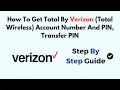 How To Get Total By Verizon Total Wireless Account Number And PIN Transfer PIN