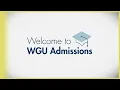 Welcome to WGU Admissions