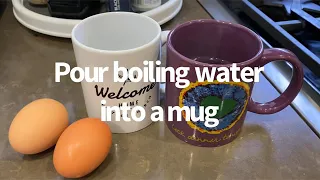 Easy Peasy Poached Eggs in a Coffee Mug