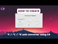 How to a GUI Create Temperature Converter Calculator using C and Visual Studio arnobarpon