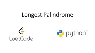 Leetcode - Longest Palindrome Python