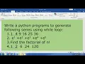 Creating Series using While loop in Python Factorial Program Series Program CS 11 IP 11