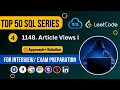 Article Views I Leetcode 1148 SQL Interview Question and Answer