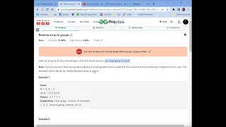 Reverse array in groups Daily DSA Educon Community