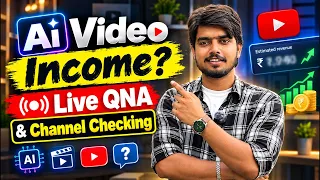 Ai Video Income? Monetization? Live Q&A🔥 And Channel Checking || Invisible Gyan