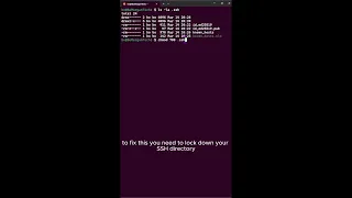 fixing ssh key issues short 1
