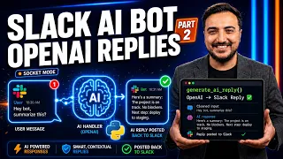 Tutorial 2 Complete Python Slack Bot Course Connecting OpenAI for AI Replies Python Socket Mode
