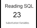 Substitution Variables SQL Tutorial 23