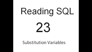 Substitution Variables SQL Tutorial 23