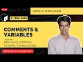 Comments Variables Bash Shell Scripting Tutorial For Beginners Session - 2