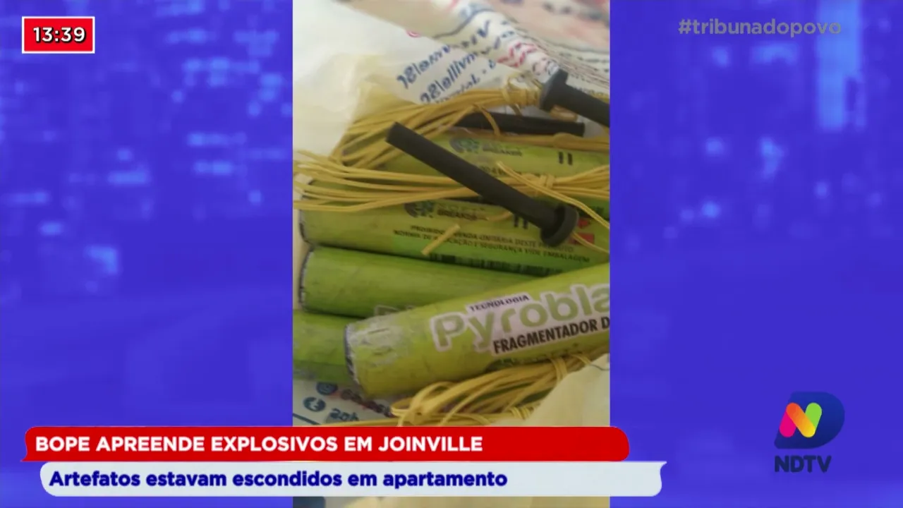Bope apreende explosivos em Joinville artefatos estavam escondidos em apartamento