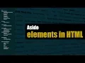 Learn Aside elements in HTML Eduonix