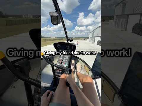 I flew my friend to work in a helicopter!