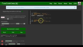 Appending Variables to Strings freeCodeCamp Basic JavaScript