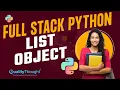 Control Flow List Object Full Stack Python Tutorial for Beginners How to Become Python Developer