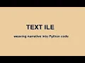 PySTL June 2026 - Literate Programming