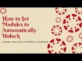 How to Set Modules to Automatically Unlock