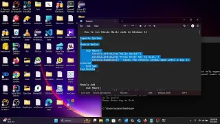 How to run Visual Basic Code in Windows 11