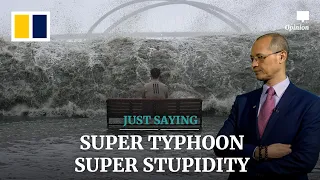 Super Stupid Behaviour During A Super Typhoon In Hong Kong 