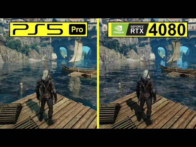 The Witcher 3  PS5 Pro (Pre-Patch) vs PC RTX 4080 Ray Tracing Mode Graphics Comparison