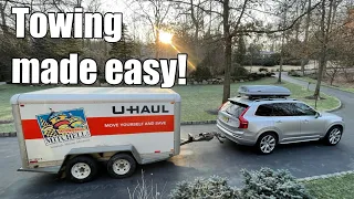 Family SUV versus U-Haul 6x12 Cargo Trailer overview and towing impressions Volvo XC90