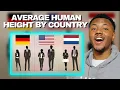 AMERICAN REACT To Average Human Height by Country 2020 Height Comparison